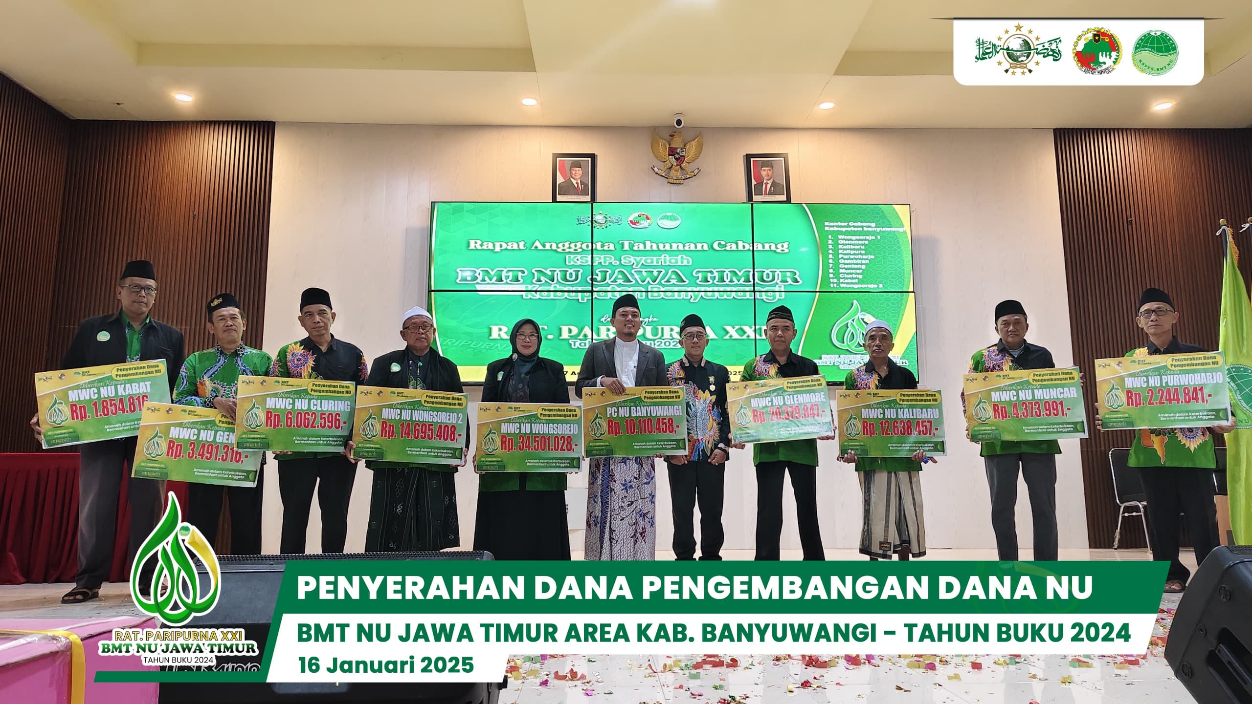 RAT Cabang XXI Kiprah BMT NU Jatim Diapresiasi PCNU Banyuwangi